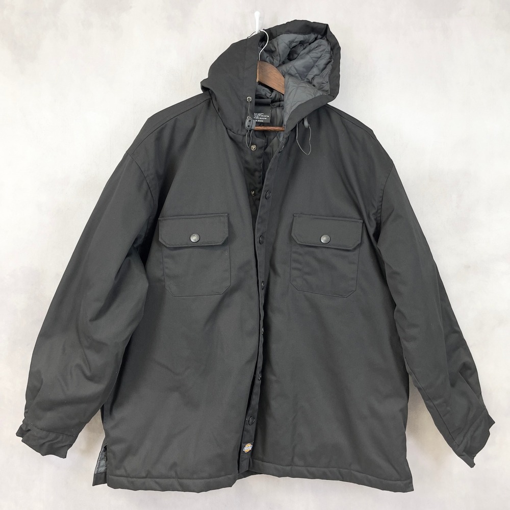 Dickies Mens Hooded Jacket Size XL Workwear Utility Insulated Cold Weather Urban
